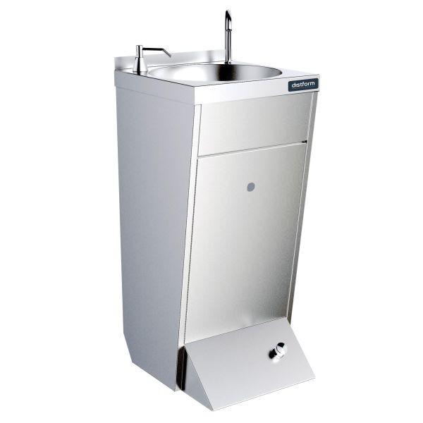 Lave-mains inox sur piètement 400x440x850 avec robinet à bec pivotant - DISTFORM F0251000_0