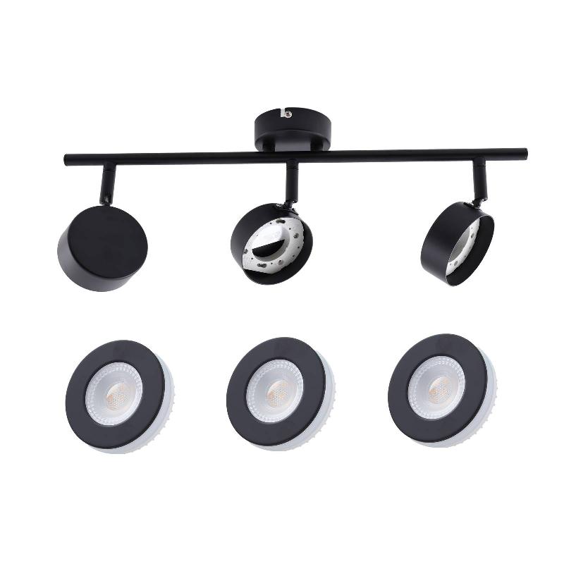 LINDBY SPOT JYLA, NOIR, 2.700 K, À 2 LAMPES, GX53