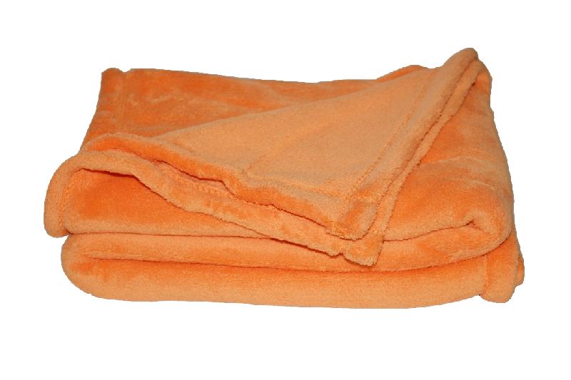 LOT DE 10 COUVERTURES MICROFIBRE 75 X 100 CM ABRICOT - MANUTAN COLLECTIVITÉS