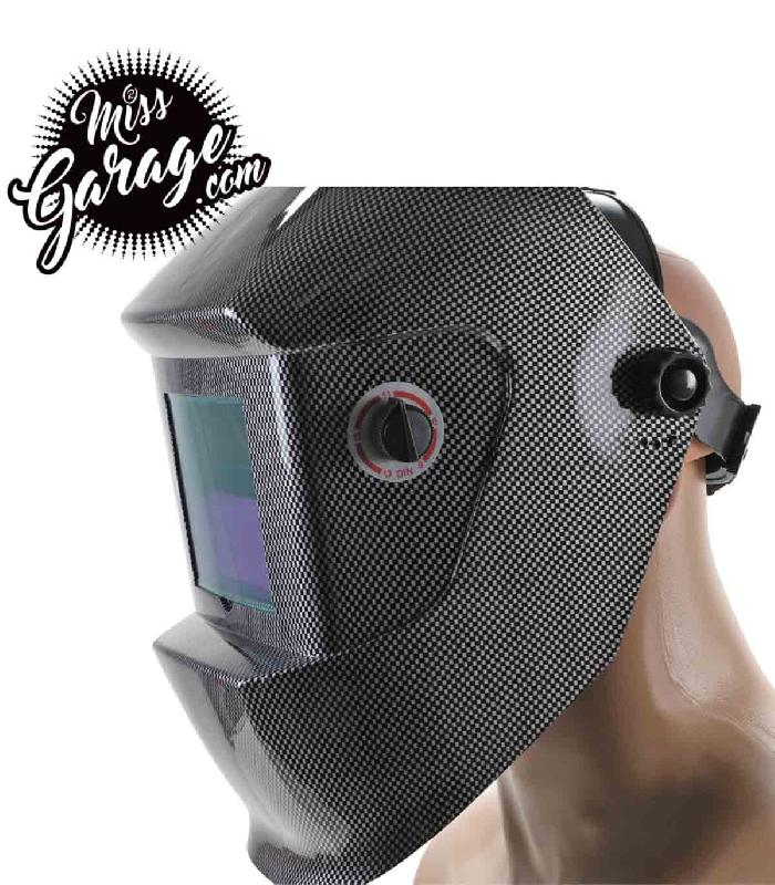 Masque de soudure automatique - Aspect carbone - Cellule solaire - MissGarage.com_0
