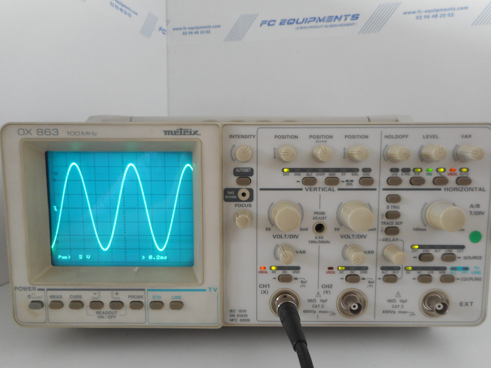 Ox863 - oscilloscope analogique - metrix - 100 mhz - 2 ch_0