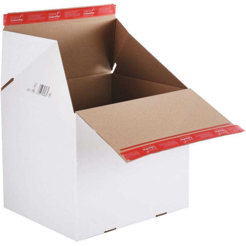 Paquet de 10 boîtes expédition envoi/retour 389x324x320 - bande d'arrachage intégrée - pliage en Z - fermeture autocollante_0