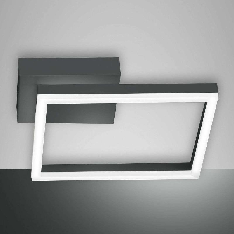 FABAS LUCE PLAFONNIER LED BARD, 27X27 CM, ANTHRACITE