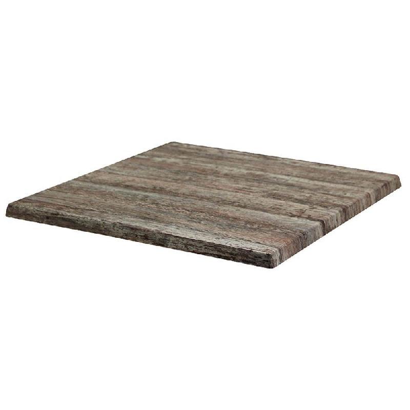Plateau carré de table extérieur Werzalit 60x60cm décor Montpellier_0