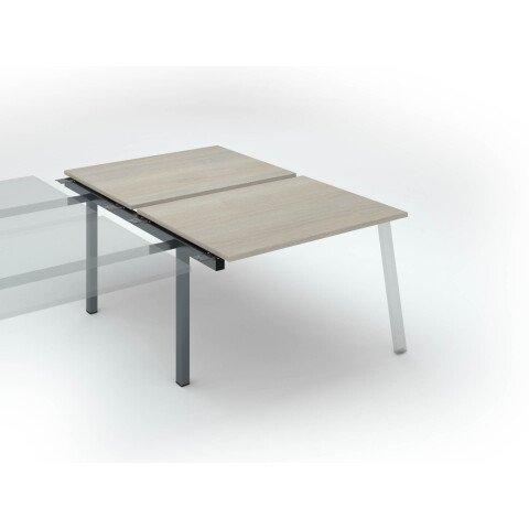 PÔLE DE 2 BUREAUX ECLA CHÊNE GRIS L 120 X P 80 CM PIÈTEMENT MÉTAL ANTHRACITE - ÉLÉMENT SUIVANT