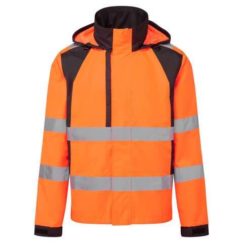 PORTWEST CD860 VESTE DE PLUIE WX2 ECO HV ORANGE/NOIR - TAILLE S
