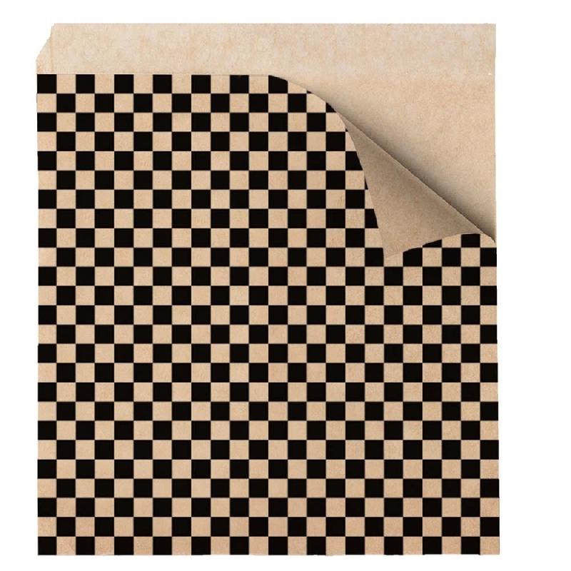 Sachet papier ingraissable ss PFAS Dam noir 2 côtés ouverts 17x18cm - par 500_0