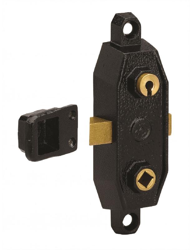 SERRURE MONOPOINT EN APPLIQUE GOLLOT 7550 GAUCHE CLÉ À GORGE FINITION NOIR - METALUX - F675502000