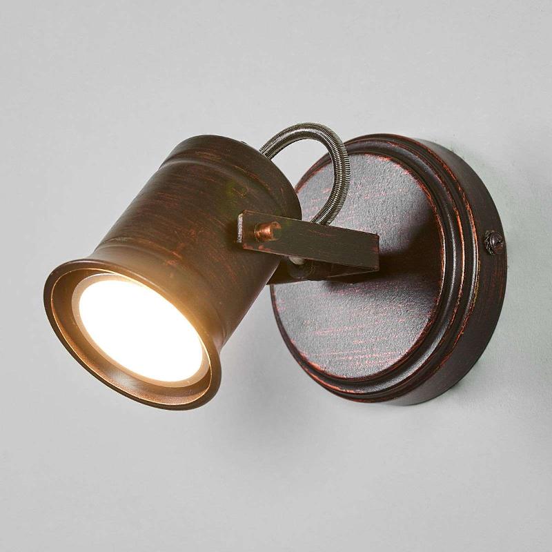 LINDBY SPOT POUR PLAFOND CANSU, À 1 LAMPE, BRUN, MÉTAL, 10,5CM