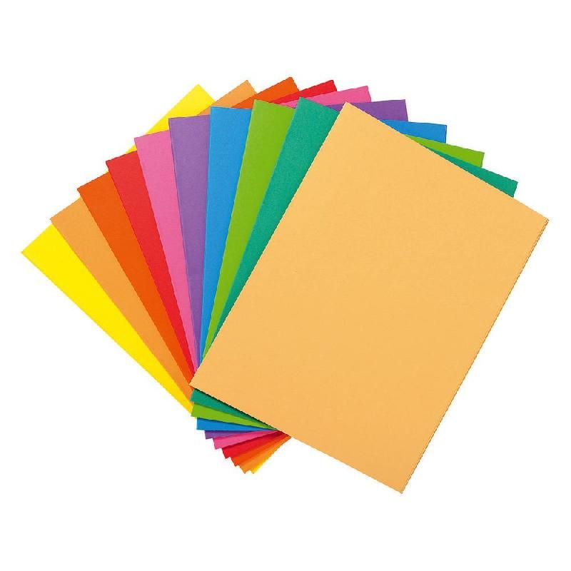 STAPLES 100 SOUS-CHEMISES - 22 X 31 CM (80 G/M²) - COULEURS ASSORTIES (LOT DE 100)