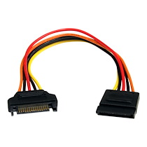 STARTECH.COM CÂBLE D'EXTENSION D'ALIMENTATION SATA 15 BROCHES 20 CM - RALLONGE DE CÂBLE D'ALIMENTATION - ALIMENTATION SATA POUR ALIMENTATION SATA - 20.3 CM