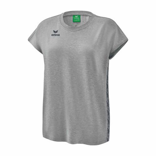 T-SHIRT FEMME - ERIMA - ESSENTIAL TEAM GRIS CLAIR/CHINÉ