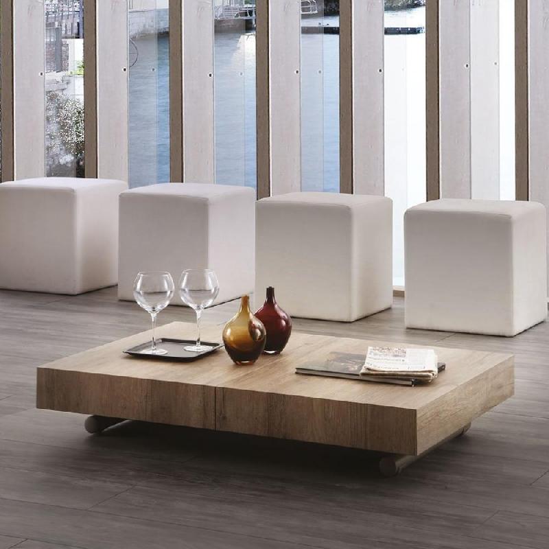 TABLE BASSE RELEVABLE EXTENSIBLE BLOCK DESIGN ROUVRE NOUÉ PIÉTEMENT TAUPE 80 X 120 CM_0