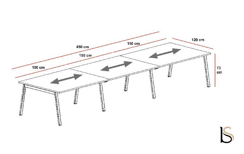 Table de réunion Born- Mobel Linea - Blanc 9010, Blanc, 450_0