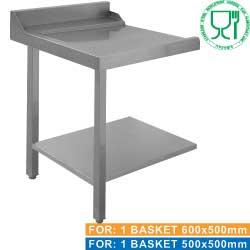Table entrée/sortie 'gauche' (tous modèles) - DLA-S8 - 800x715xh850/1020 mm - Tables entrée-sortie pour lave-vaisselle à capot_0