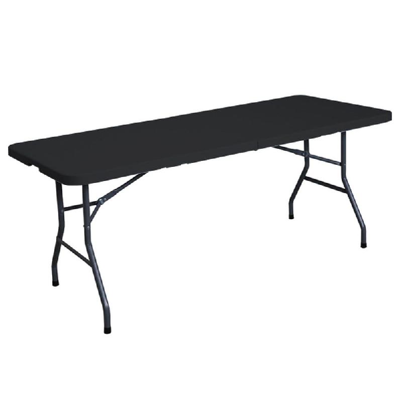 Table pliante 183x75x73cm - noire_0