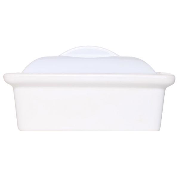 TERRINE PÂTÉ RECTANGULAIRE BLANCHE AVEC COUVERCLE 20X12,5CM / 700ML - COSY & TRENDY - TERRINE