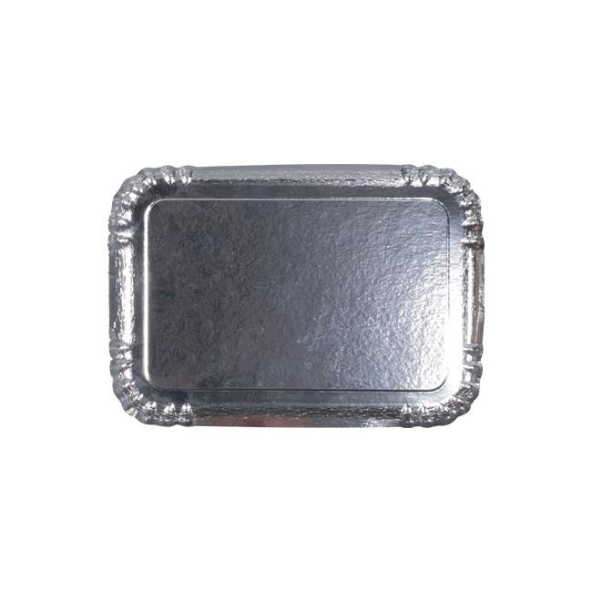 Thouy Plateaux traiteur en carton argenté 19 x 28 cm par 25 - 3700352797111_0