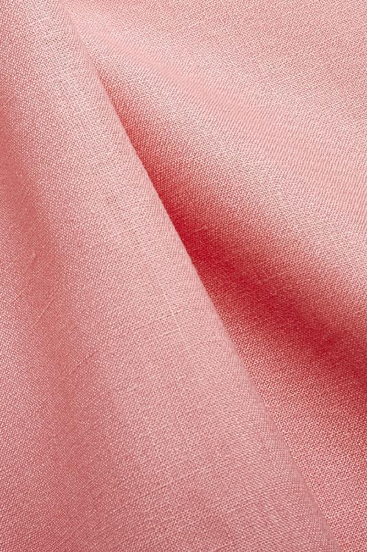 TISSU FIN PUR LIN ASSOUPLI COLORIS ROSE