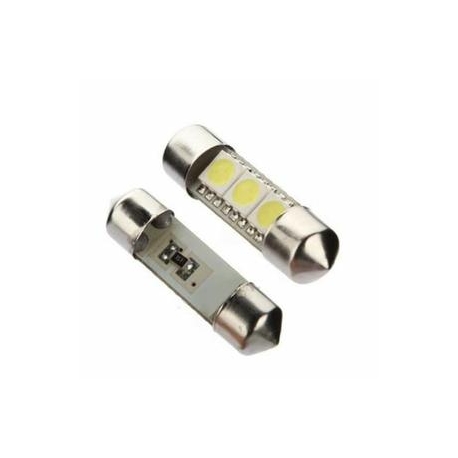 Veilleuses ampoules navette C3W à 3 LED CANBUS anti-erreur - Éclairage puissant - Vendu par paire_0