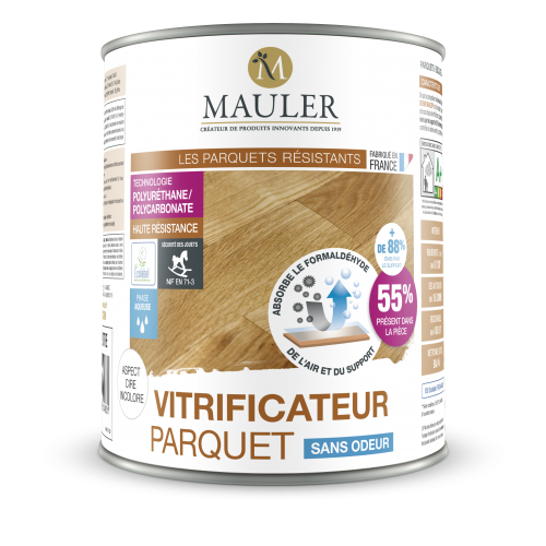 VITRIFICATEUR POUR PARQUET - ASPECT CIRE CHÊNE MOYEN – 1 LITRE MAULER