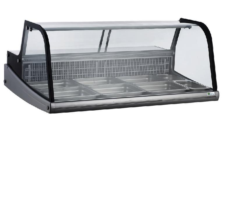 Vitrine réfrigérée à poser vitre bombée avec 6 gn 1/1 et températur... - PRTW-255L_0