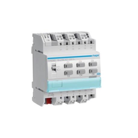 6 SORTIES 16A / 230V~ TYPE C - TEBIS HAGER TYA606D