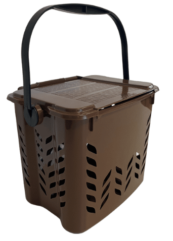Bio-seau ajouré ventilé - 7 litres - Idéal pour biodéchets compostables et foyers de 4 personnes ou plus_0
