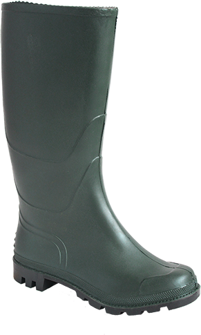 Bottes de sécurité PVC Wellington 04 vert FW90, taille 41 - Antistatique, étanche et semelle antidérapante_0