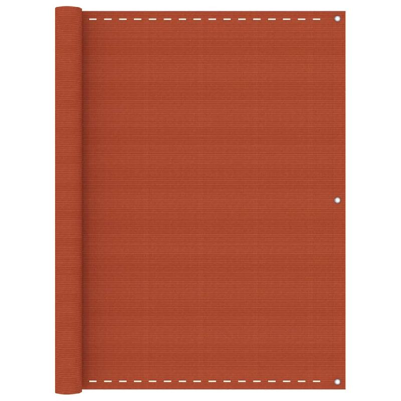 Écran de balcon brise-vue en PEHD - Protection intimité orange 120 x 400 cm - Résistant UV et moisissure_0