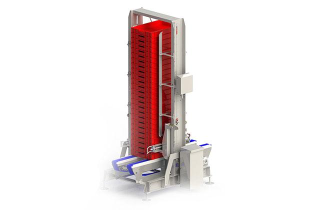 Empileur dépileur de bacs - fabrication inox - adapté aux caisses 600x400 mm - pour l'industrie agroalimentaire_0