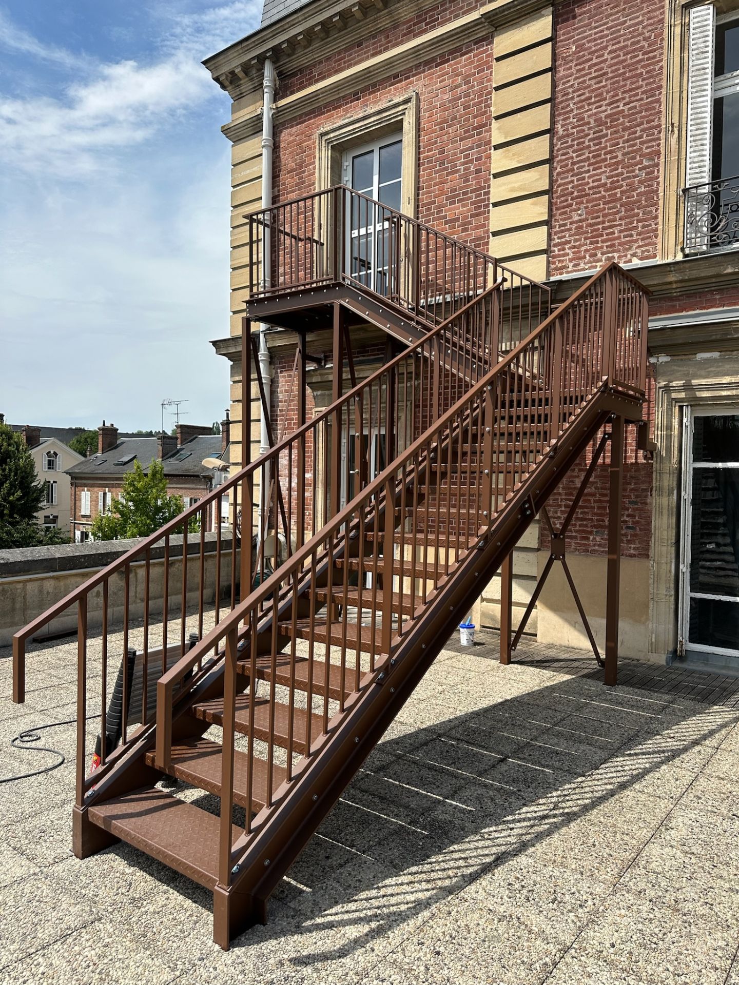 Escalier de secours hélicoïdal