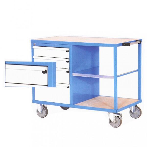 Établi d'atelier mobile Rolléco - avec tiroirs et étagère, pratique pour le rangement_0