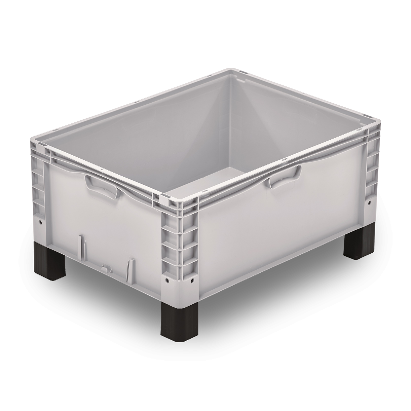 Grand bac plastique Europe gerbable plein - 800 x 600 mm - qualité alimentaire - 49L à 168L - recyclable et robuste_0