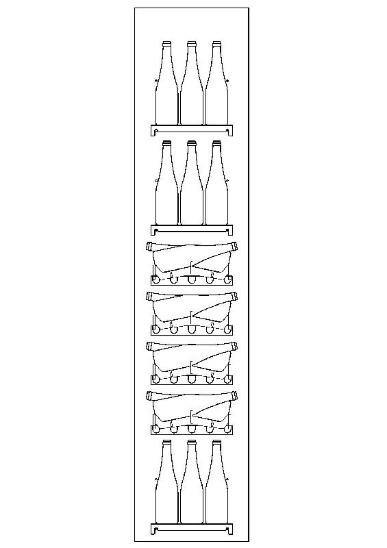 Kit 2+4 étagères 124 bouteilles - K526/04_0