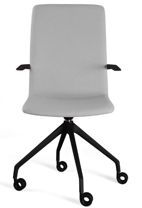 Koda Swiveling - Chaise de bureau ergonomique - Sitis - Pied polyamide noir/blanc, accoudoirs noir/chrome, dossier 2 hauteurs_0