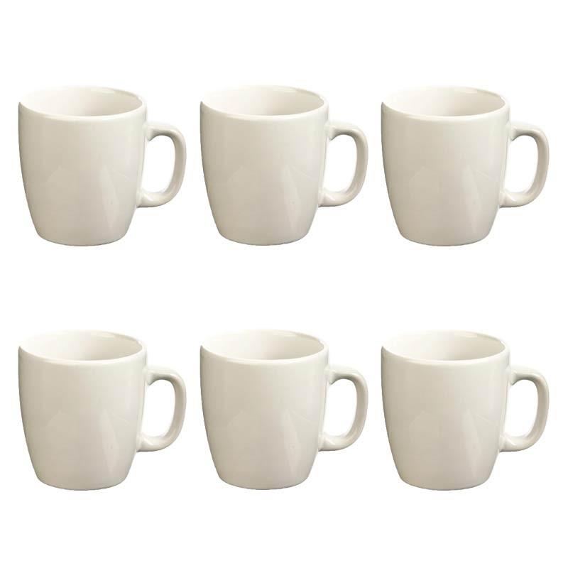 LOT DE 6 MUGS COLORS 18CL BLANC - PARIS PRIX_0