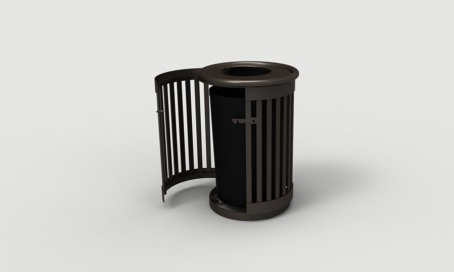 Mlwr250s-32-st - poubelle publique Maglin - 86kg - finition antirouille durable_0