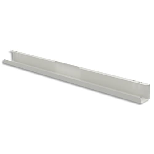 Goulotte métal blanc pour bureau largeur 120 cm gamme flexi. Dimensions : 45 x 85 cm_0