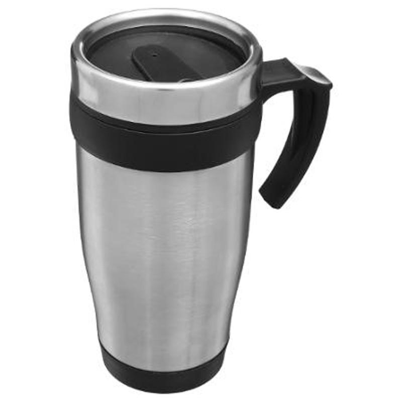 Mug isotherme en inox avec anse 40 cl - Argent - Paris Prix_0