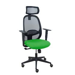 Piqueras y Crespo Silla Cilanco negra malla negra asiento bali verde brazo regulable cabecero regulable - vert multi-matériau 354SNM840B15B10CRPCR_0