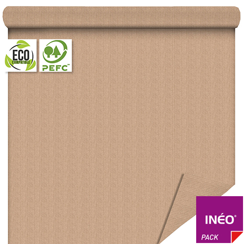 Rouleau papier kraft brun 60g neutre - plusieurs dimensions - rouleau kraft personnalisable_0