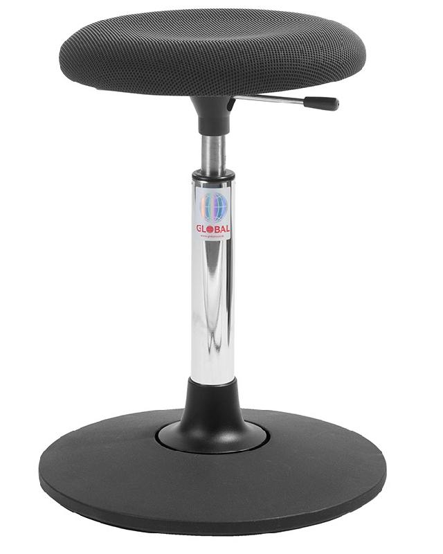 Tabouret ergonomique Beta Sway - base flexible - tissu 3D noir - réglable en hauteur_0