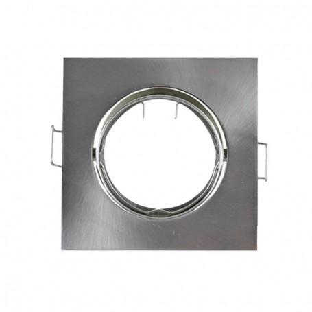 Support de spot carré argent - Dimensions 84x84mm - Référence 911B_0