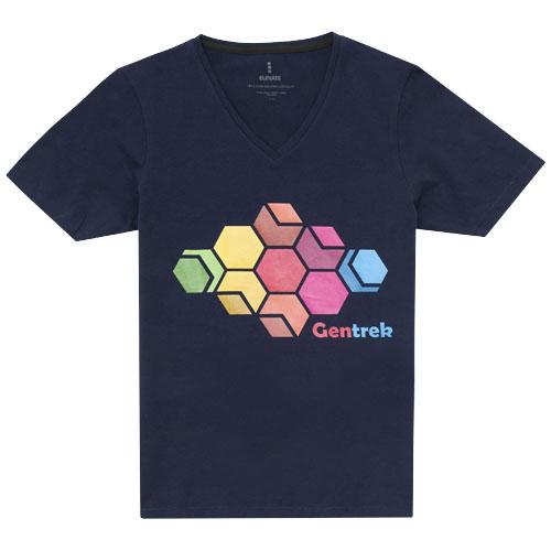 T-shirt bio manches courtes pour femme - Kawartha 38017493 - Col V et tissu extensible_0