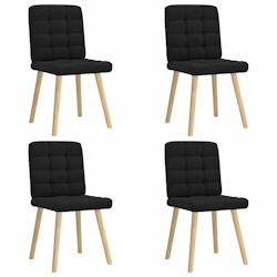 VidaXL Chaises à Manger Lot De 4 Noir Tissu - noir 8721158566386_0