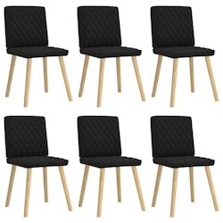 VidaXL Chaises à Manger Lot De 6 Noir Tissu - noir 8721158569387_0