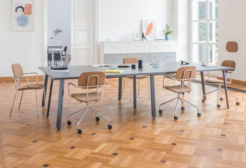 Bureau Bench 2 à 6 places - 60-cm,4-postes,avec_0