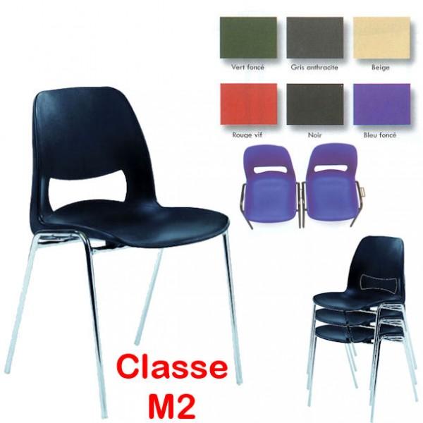 Chaise coque design accrochable pieds chromés - Classe M2 Vert_0