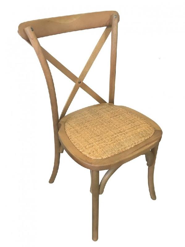 Chaises empilables dos croisé bistrot vernis clair - CHSBSTBSCL-ST11/DS_0